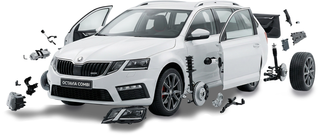 auto biele suciastky